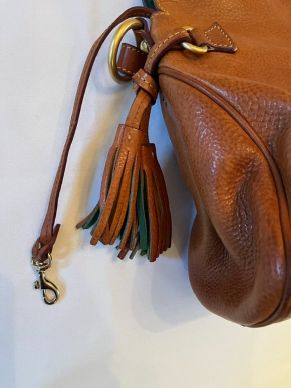 DOONEY & BOURKE | Florentine Tassel Leather Hobo Shoulder Bag - Picture 5 of 16